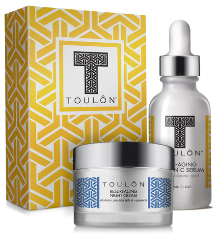 Vitamin C Skin Care Gift Box For Her (or Him). Includes Vitamin C Serum and Daily Moisturizer